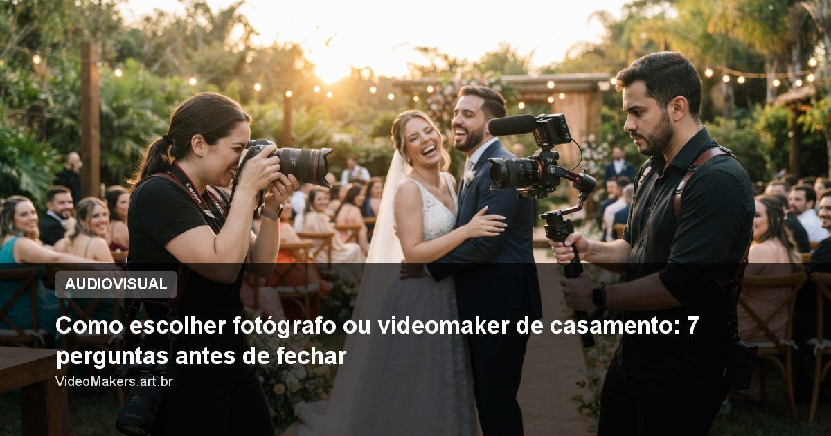 Como escolher fotógrafo ou videomaker de casamento: 7 perguntas antes de fechar